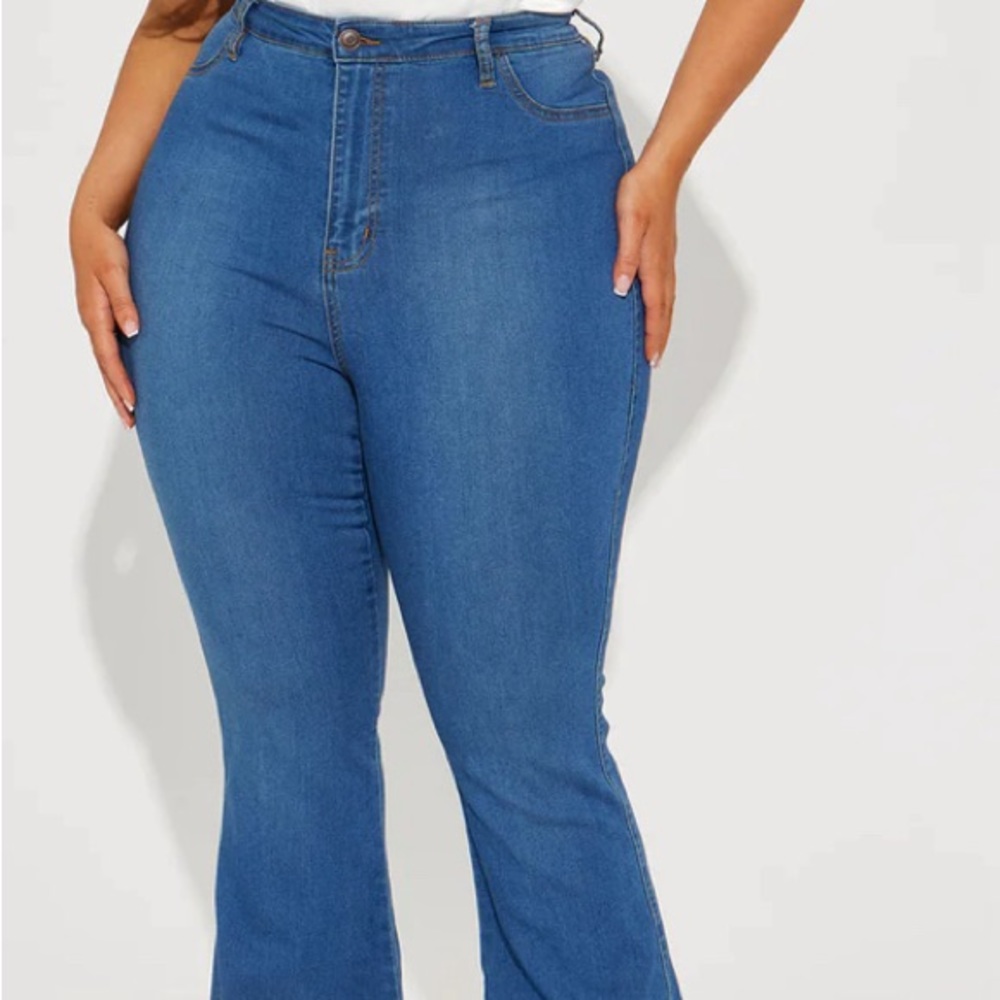 High Rise Flare Bottom Jeans - Picture 2 of 7